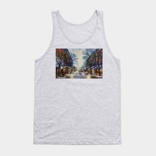 Twilight in Winter Town Tank Top